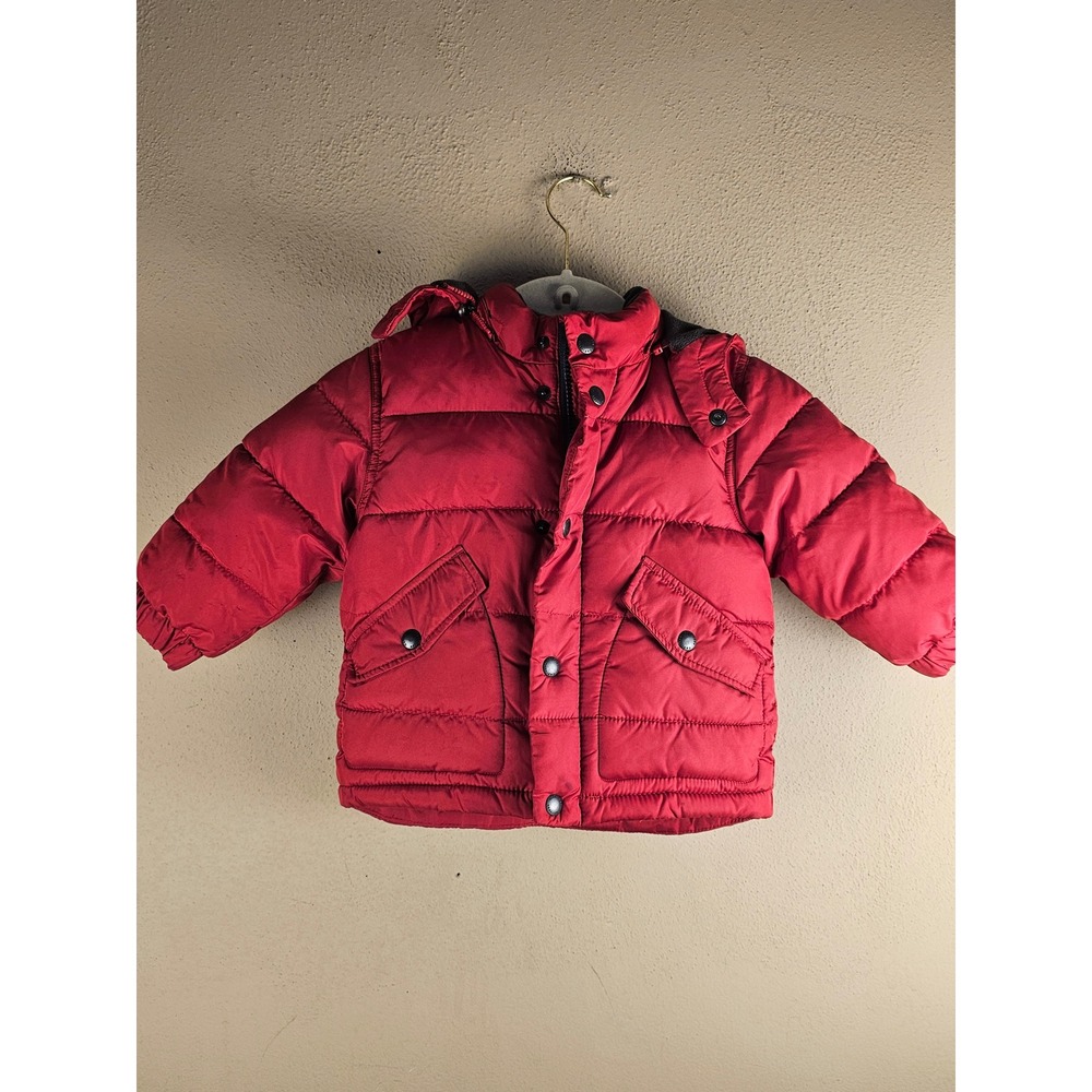 NWT Baby Gap Boys Red Puffer Winter Coat 18-24 Months